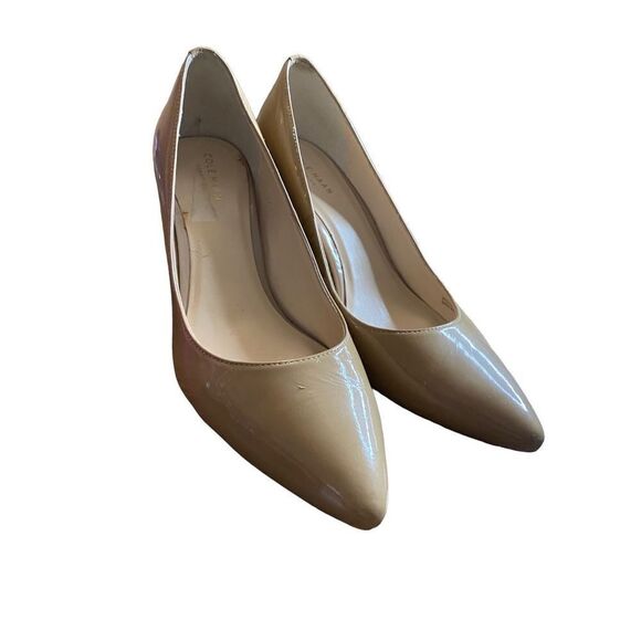 Cole Haan Grand OS Patent Leather Cream Nude Pumps - Picture 15 of 15